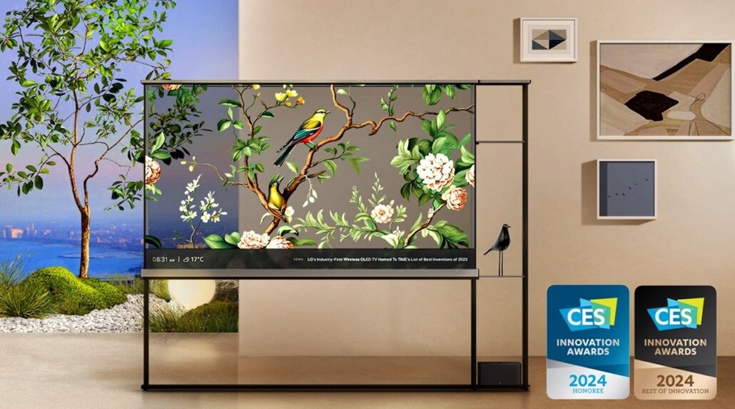 LG unveils world’s first wireless transparent OLED TV at CES 2024 ...