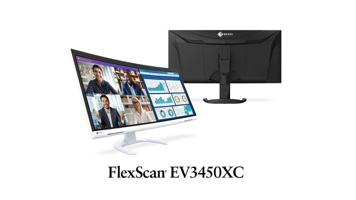 New EIZO 34.1-inch curved monitor comes with built-in webcam and microphone