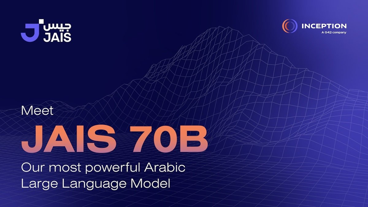 G42 launch of JAIS 70B champions Arabic NLP