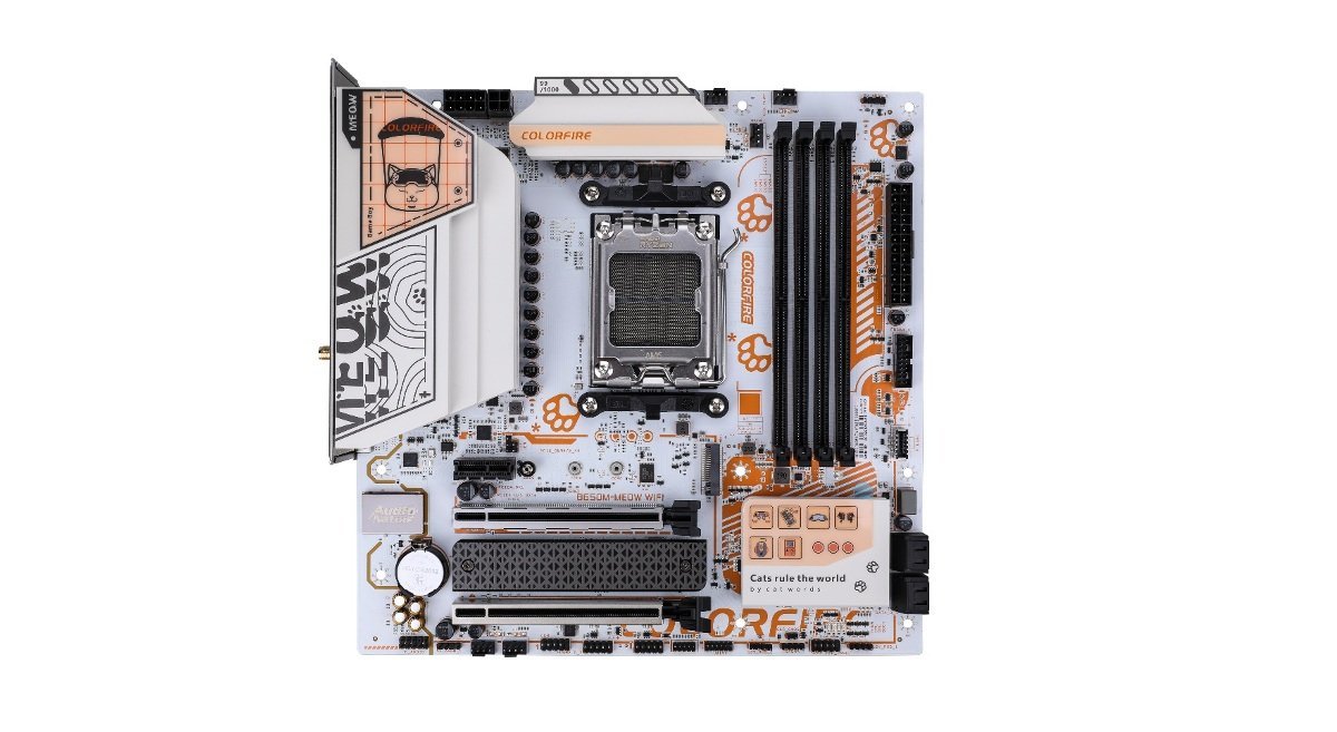 Colorful Unveils COLORFIRE B650M-MEOW WIFI Motherboard for AMD Ryzen 9000 Series