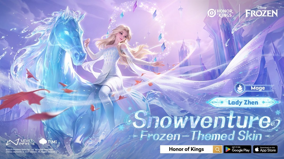 Experience the icy world of Honor of Kings with Disney’s Frozen inspired cosmetics