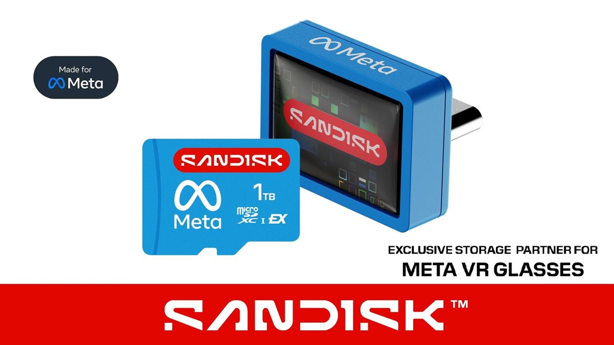 SanDisk to provide flash storage for Meta VR Glasses